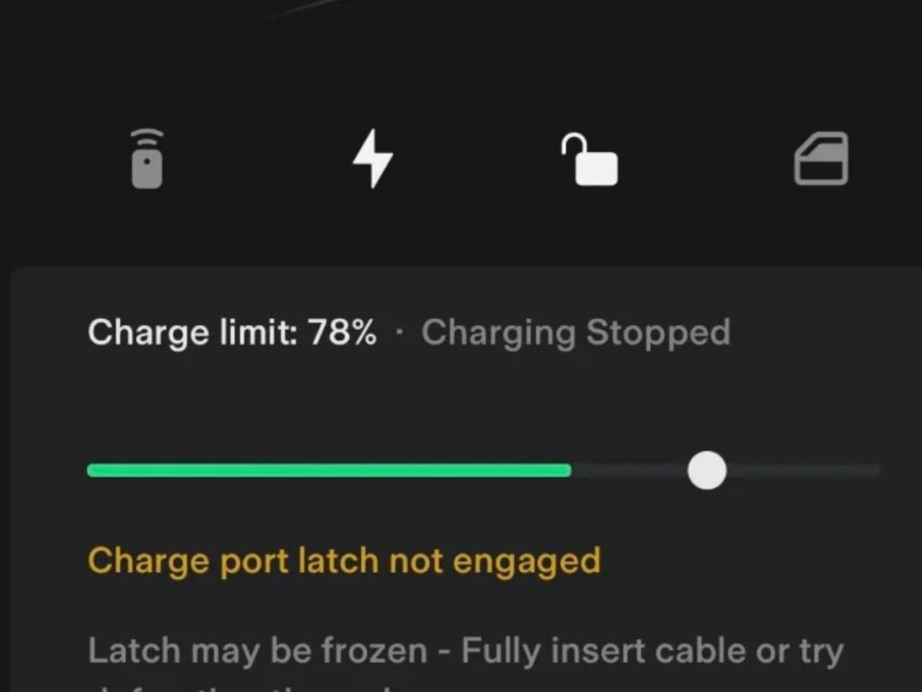 tesla charge port not engaged error